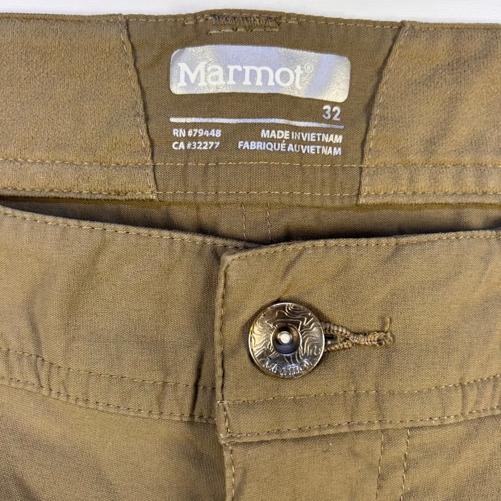 Marmot Mens 32 Arch Rock Hiking Shorts Brown Nylon Stretch Trail Cargo H54370